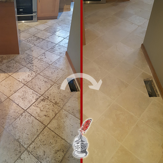 Our cleaning and sealing services work wonders on tumbled marble tiles